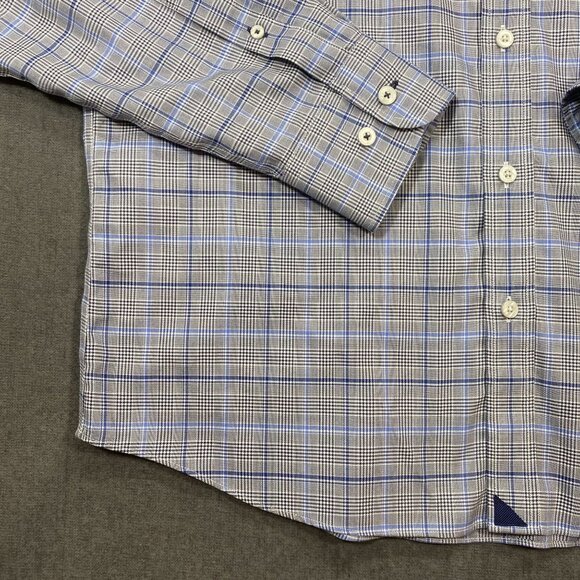 Untuckit Mens Large Miriano Plaid Button-Down Shirt Wrinkle-Free 100% Cotton - Picture 8 of 13